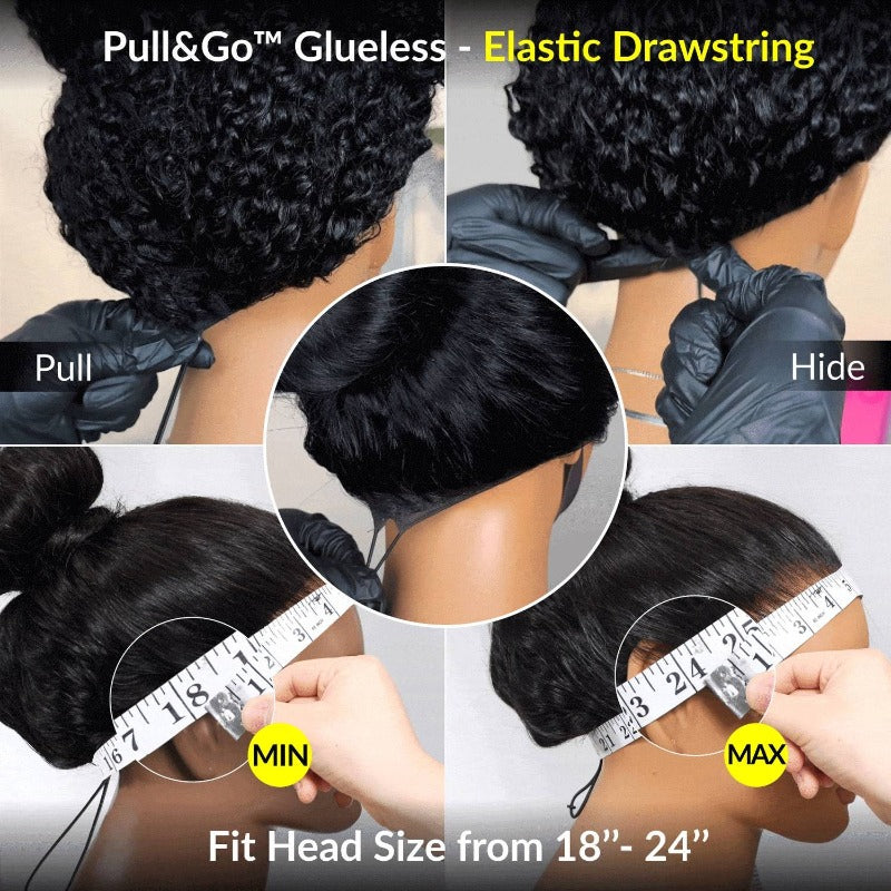 Sunber Wet And Wavy 7x5 Bye Bye Knots Water Wave Human Hair Wigs | Real Human Hair, Pre-Cut Lace, Pre-plucked, Pre-bleached, Glueless, Elastic Drawstring