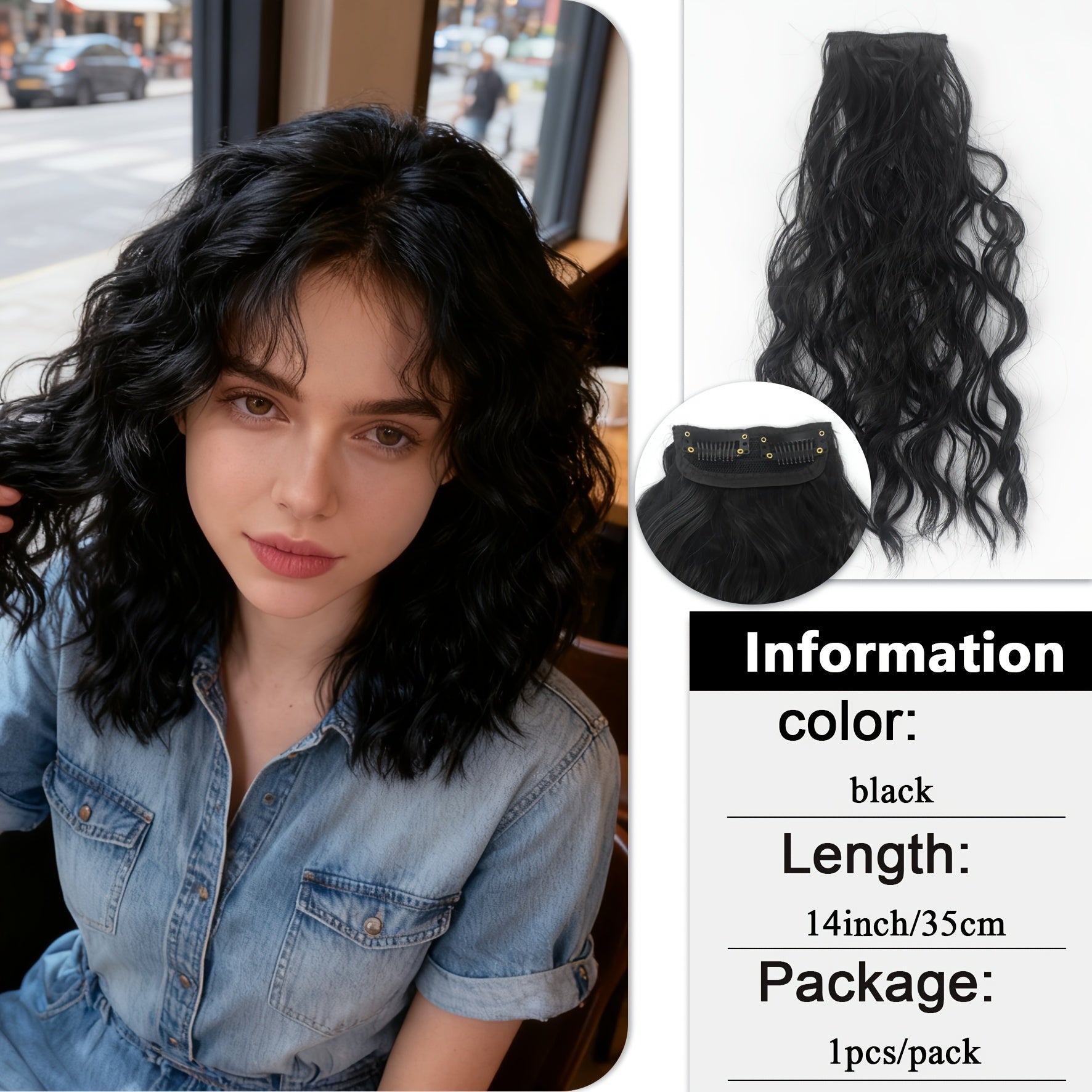 6-18 Inch Water Wave Clip-in Extensions | Invisible Seamless Top Hair Topper for Thinning Hair, Heat Resistant Curly Synthetic Fiber for Instant Root Volume | Brand: DONGKAILI, Suitable for Daily\u002FParty Use, Loose Wave Curl, High Temperature Fiber