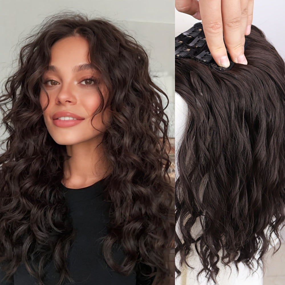 Four-piece Water Ripple Women's Hair Extensions, Clip-on Style, to Increase Hair Length And Volume