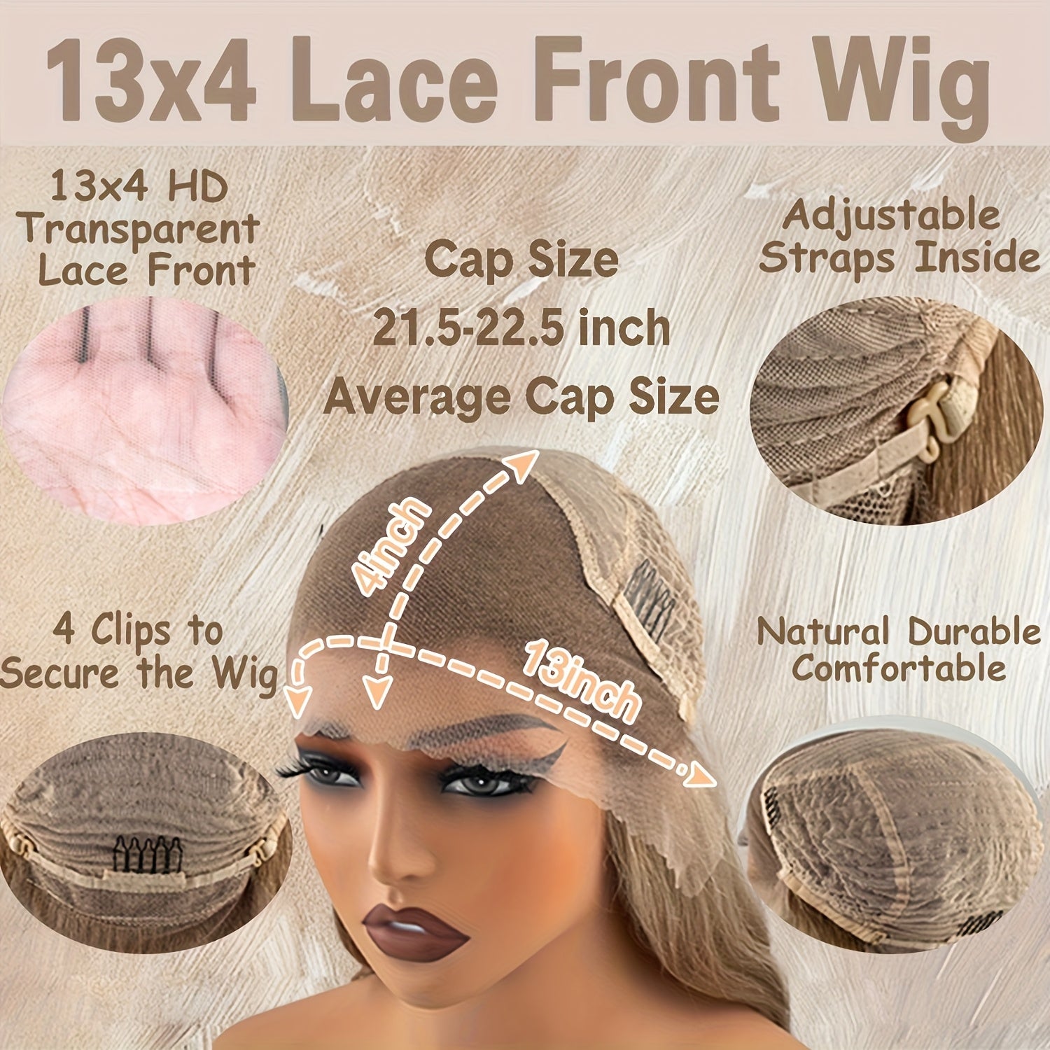 220% Density Salon Mocha Brown Ombre Hightlight Virgin Wigs For Wedding 13x4 HD Transparent Lace Front Wigs Elegant Long Body Wave Glueless Free Part Wig Pre Plucked With Tiny Knots Wig For Party Use Wig Dress Up Wig