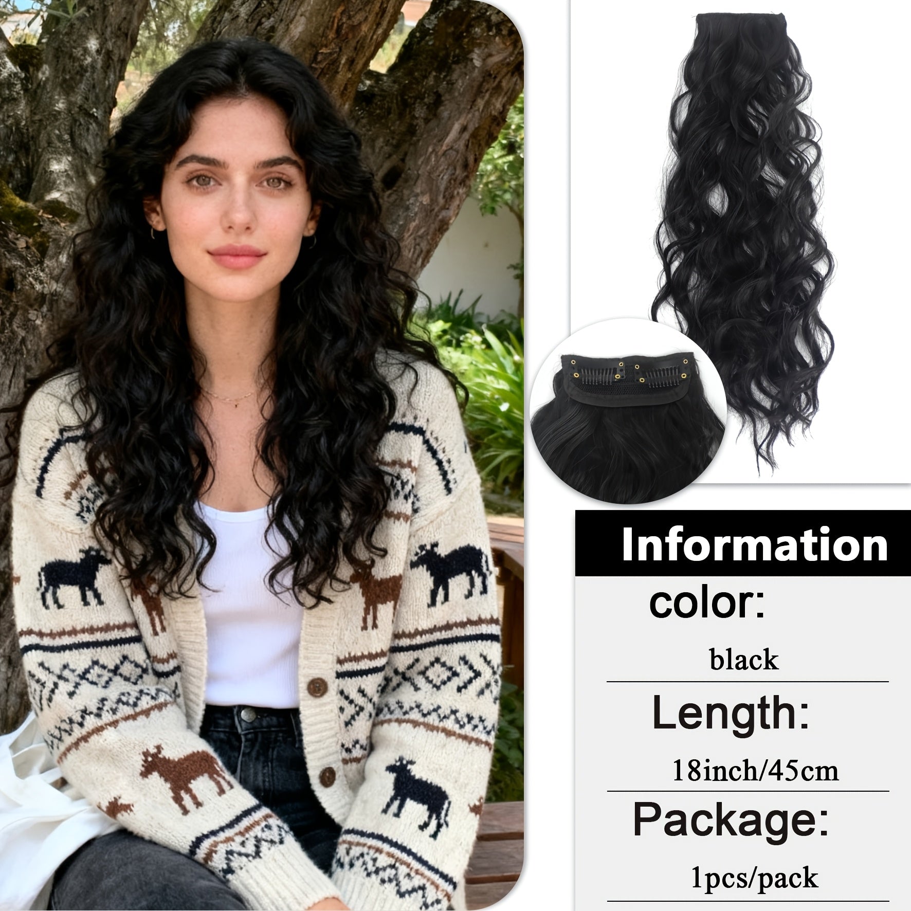 6-18 Inch Water Wave Clip-in Extensions | Invisible Seamless Top Hair Topper for Thinning Hair, Heat Resistant Curly Synthetic Fiber for Instant Root Volume | Brand: DONGKAILI, Suitable for Daily\u002FParty Use, Loose Wave Curl, High Temperature Fiber