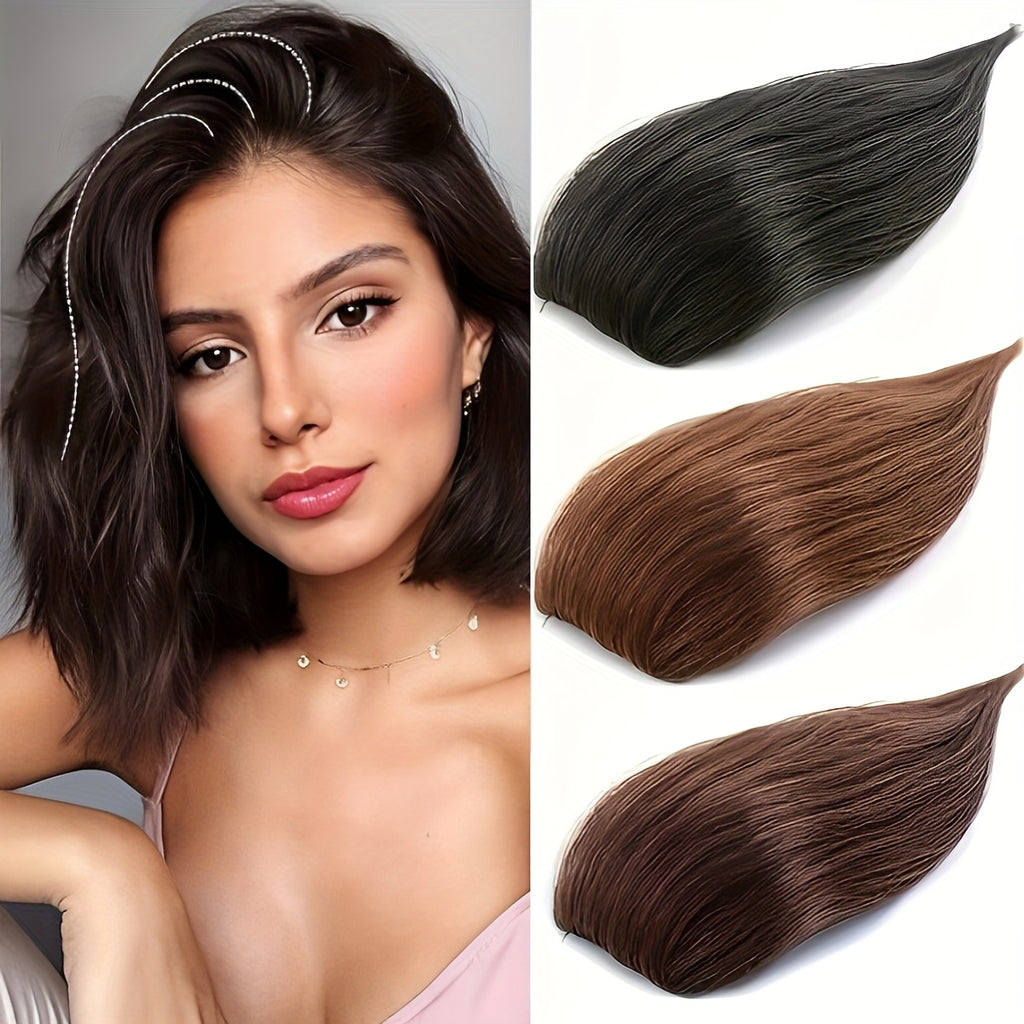 Clip-In Thick Hair Extensions to Enhance Volume for Fine Hair, Discreet Hair Clips, Synthetic Short Straight Hair Pieces Ideal for Thin Hair