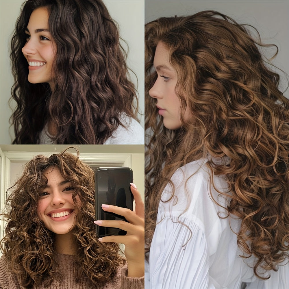 Four-piece Water Ripple Women's Hair Extensions, Clip-on Style, to Increase Hair Length And Volume