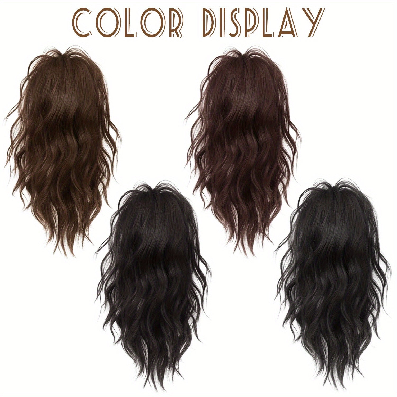 Women' 14-Inch -Looking Clip-In Ponytail Hair Extensions with Claw Clip System - Synthetic Wavy Ponytail Hairpiece for Volume, Length & Attachment (No Glue\u002F)