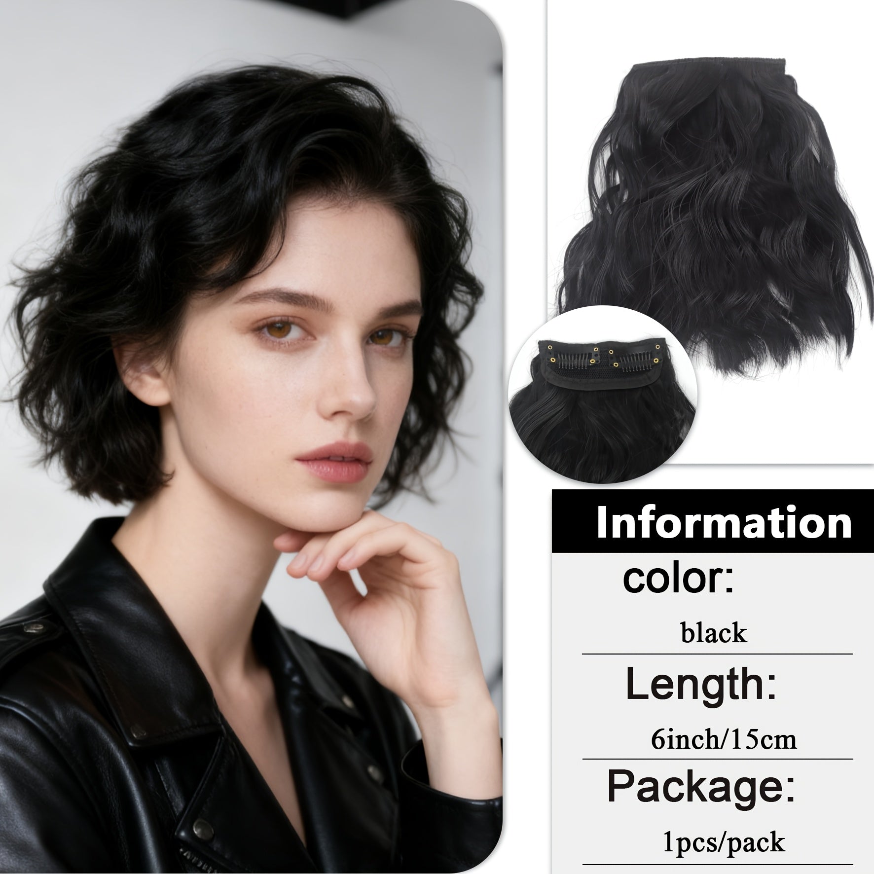 6-18 Inch Water Wave Clip-in Extensions | Invisible Seamless Top Hair Topper for Thinning Hair, Heat Resistant Curly Synthetic Fiber for Instant Root Volume | Brand: DONGKAILI, Suitable for Daily\u002FParty Use, Loose Wave Curl, High Temperature Fiber