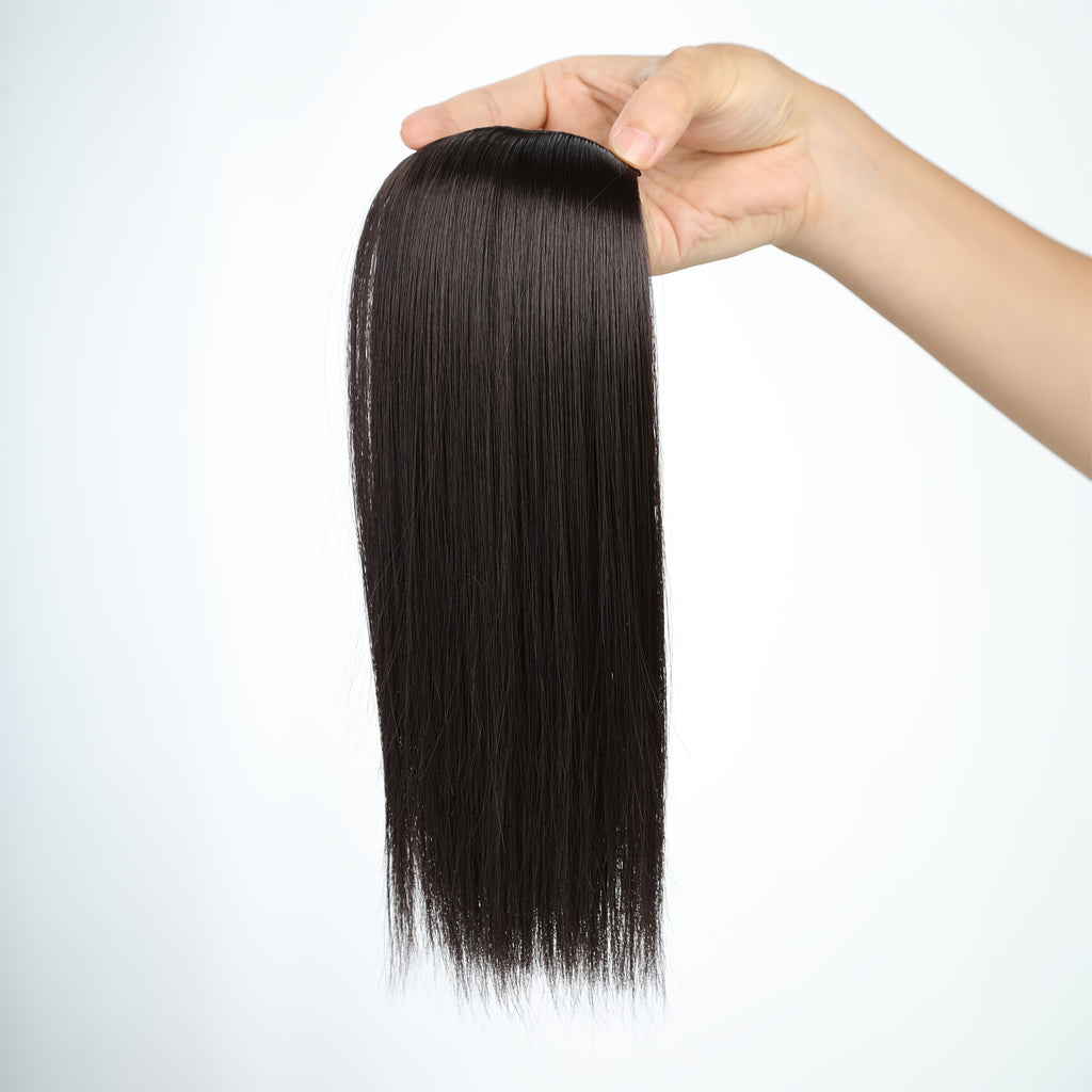 Clip-In Thick Hair Extensions to Enhance Volume for Fine Hair, Discreet Hair Clips, Synthetic Short Straight Hair Pieces Ideal for Thin Hair