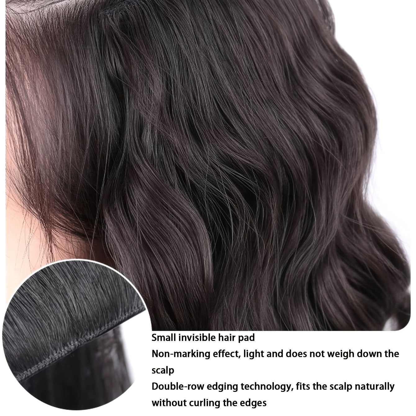 6-18 Inch Water Wave Clip-in Extensions | Invisible Seamless Top Hair Topper for Thinning Hair, Heat Resistant Curly Synthetic Fiber for Instant Root Volume | Brand: DONGKAILI, Suitable for Daily\u002FParty Use, Loose Wave Curl, High Temperature Fiber