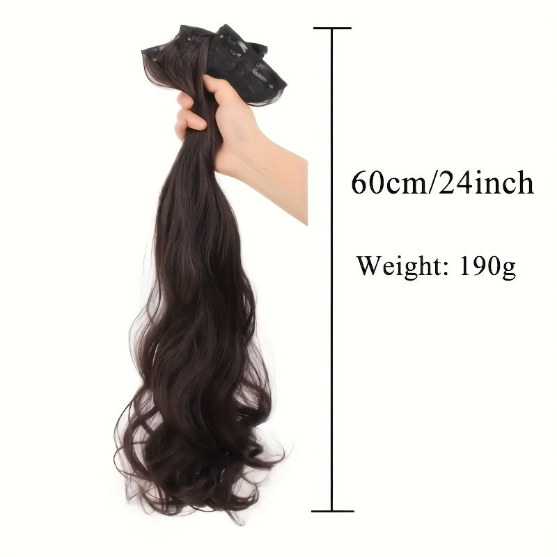 Set of 3 Women'S Wave Clip-In Hair Extensions - Seamless And Discreet Design, Lightweight Volume Boosters with Strong BB Clips, Soft And Suitable for All Hair Types
